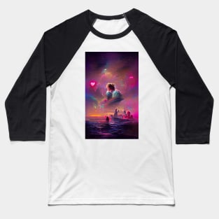 Love in the Sky Dream Art Baseball T-Shirt